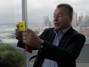 Nokia CEO Elop with Lumia