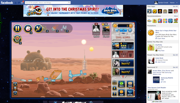 Angry birds star wars facebook