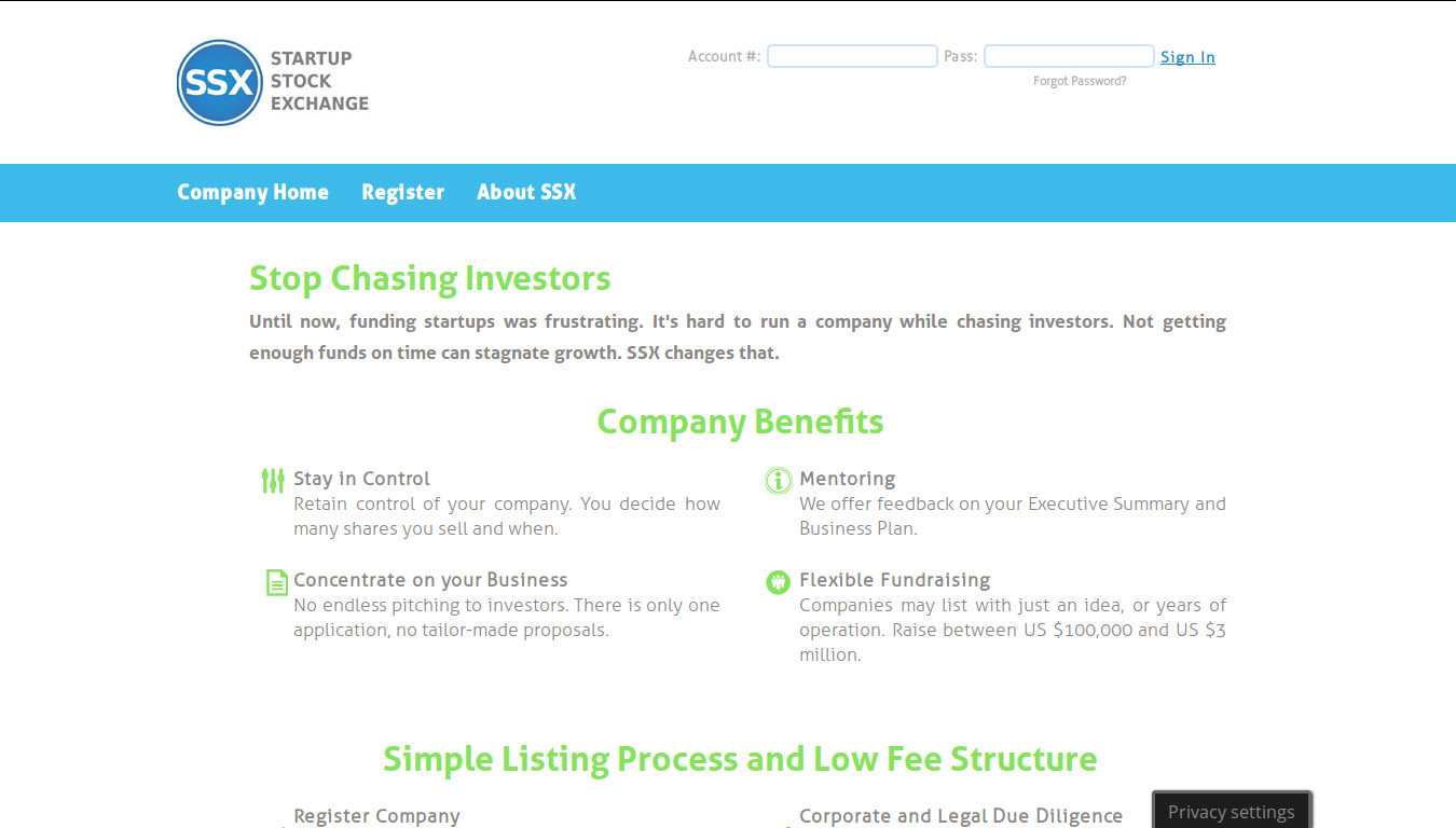 startup stock exchange