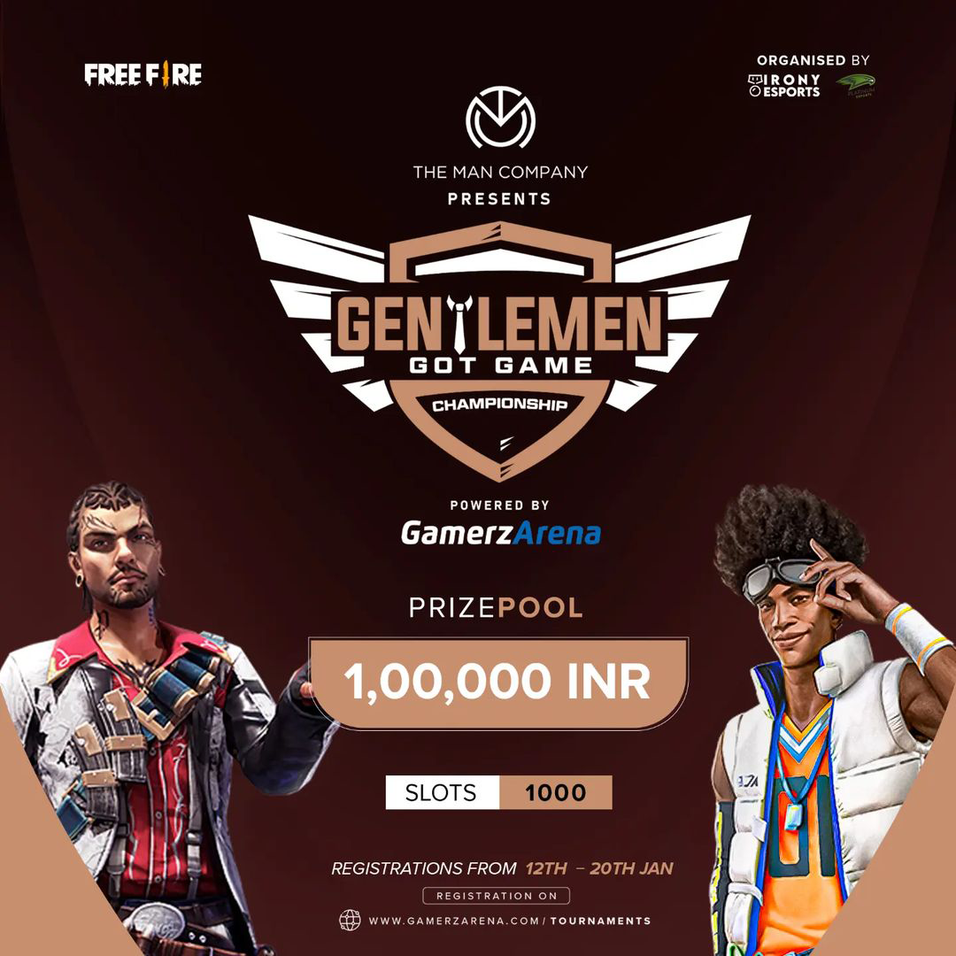 Event alert: The Man Company, Irony Esports & GamerzArena tie up to launch Free Fire ‘Gentlemen Got Game’ championship